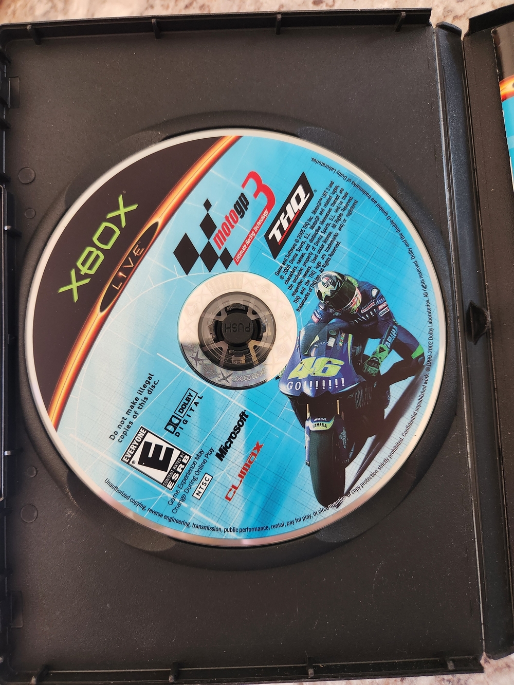 Microsoft Xbox MotoGP 3 Game Disc – Blue Artwork